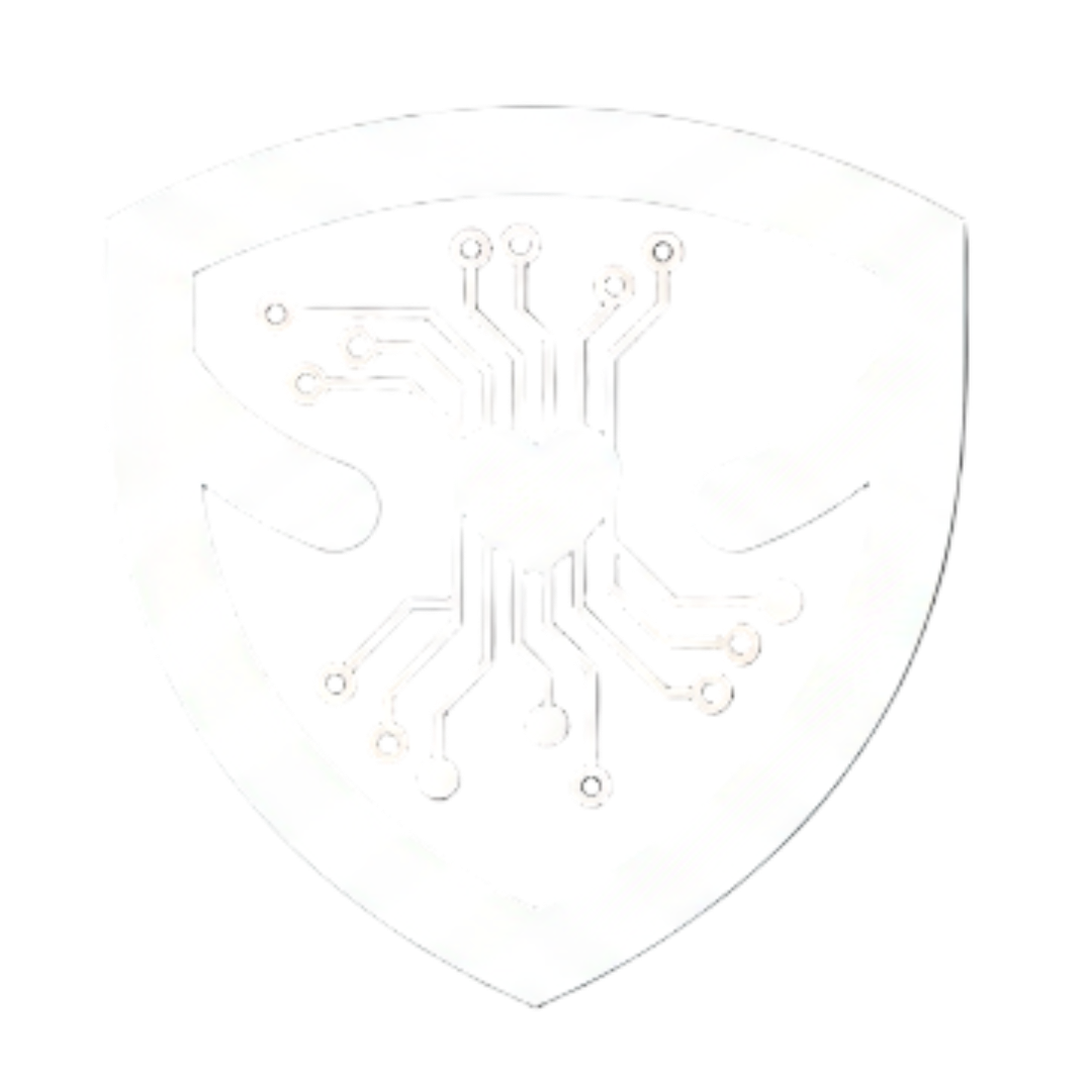 Icono blanco sobre negro, sin letras, que diga "Tecnología que te cuida"